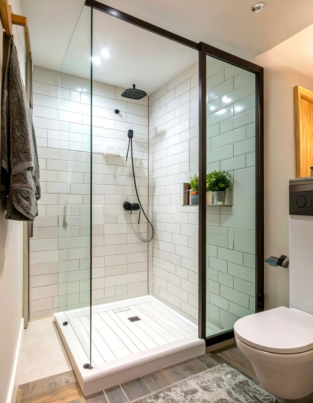 Opt for Floor to Ceiling Shower Glass - 30 small bathroom decorating ideas