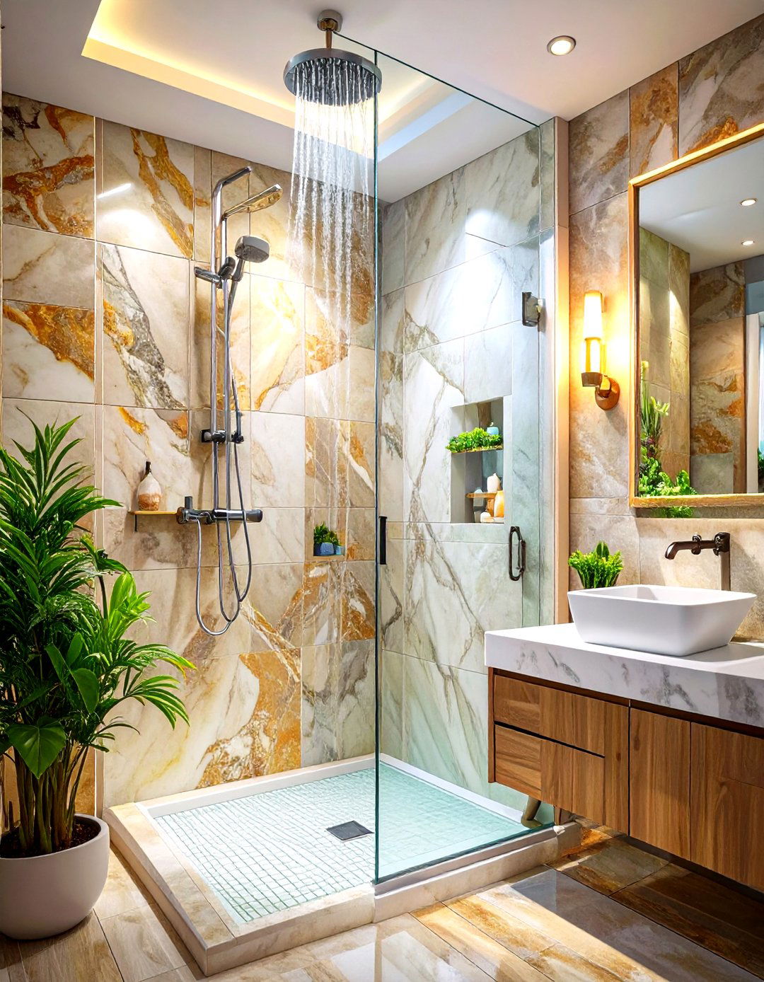 Opt for a Glass Shower Panel - 30 small bathroom renovation ideas