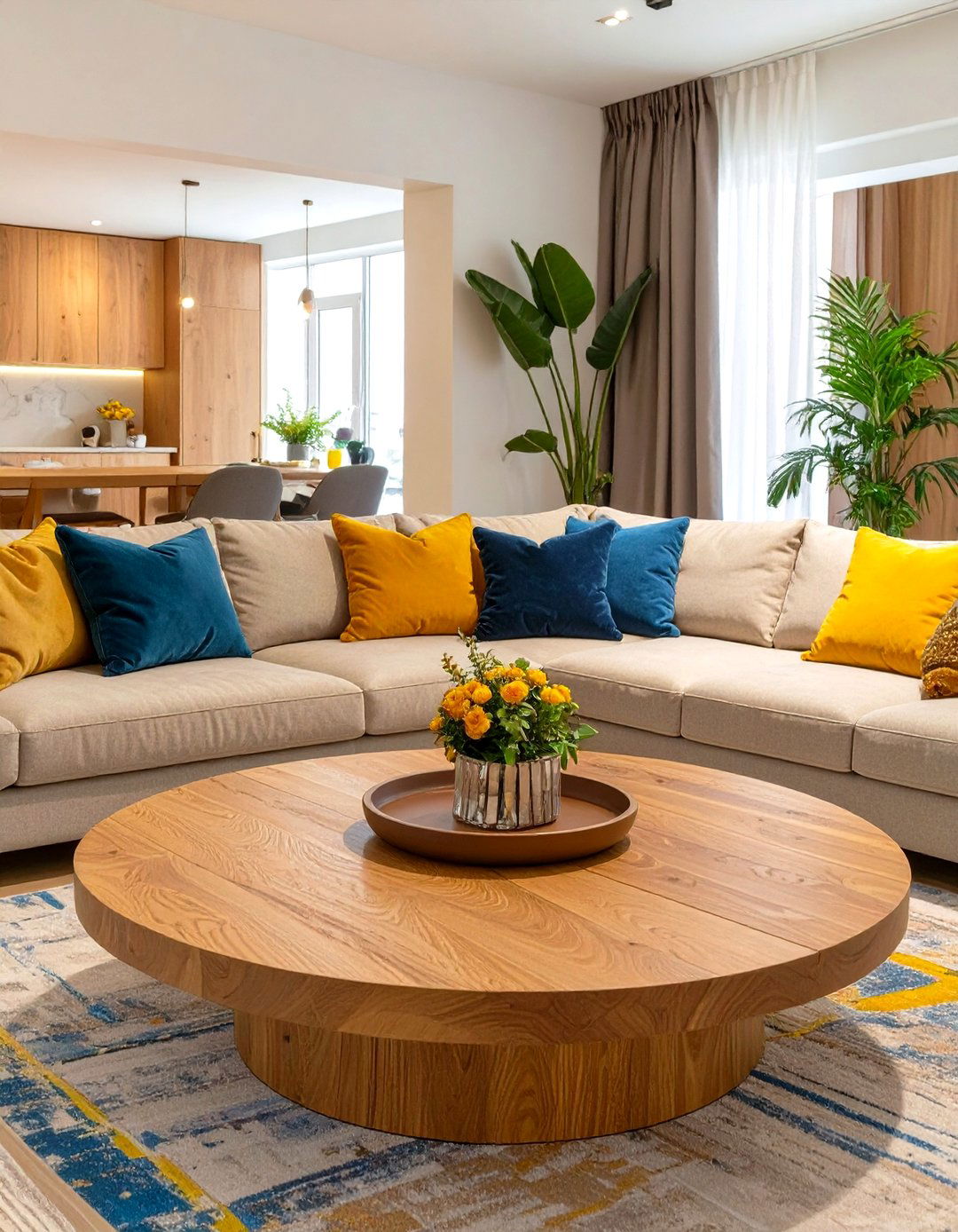 Opt for a Round Coffee Table - 30 very small living room ideas