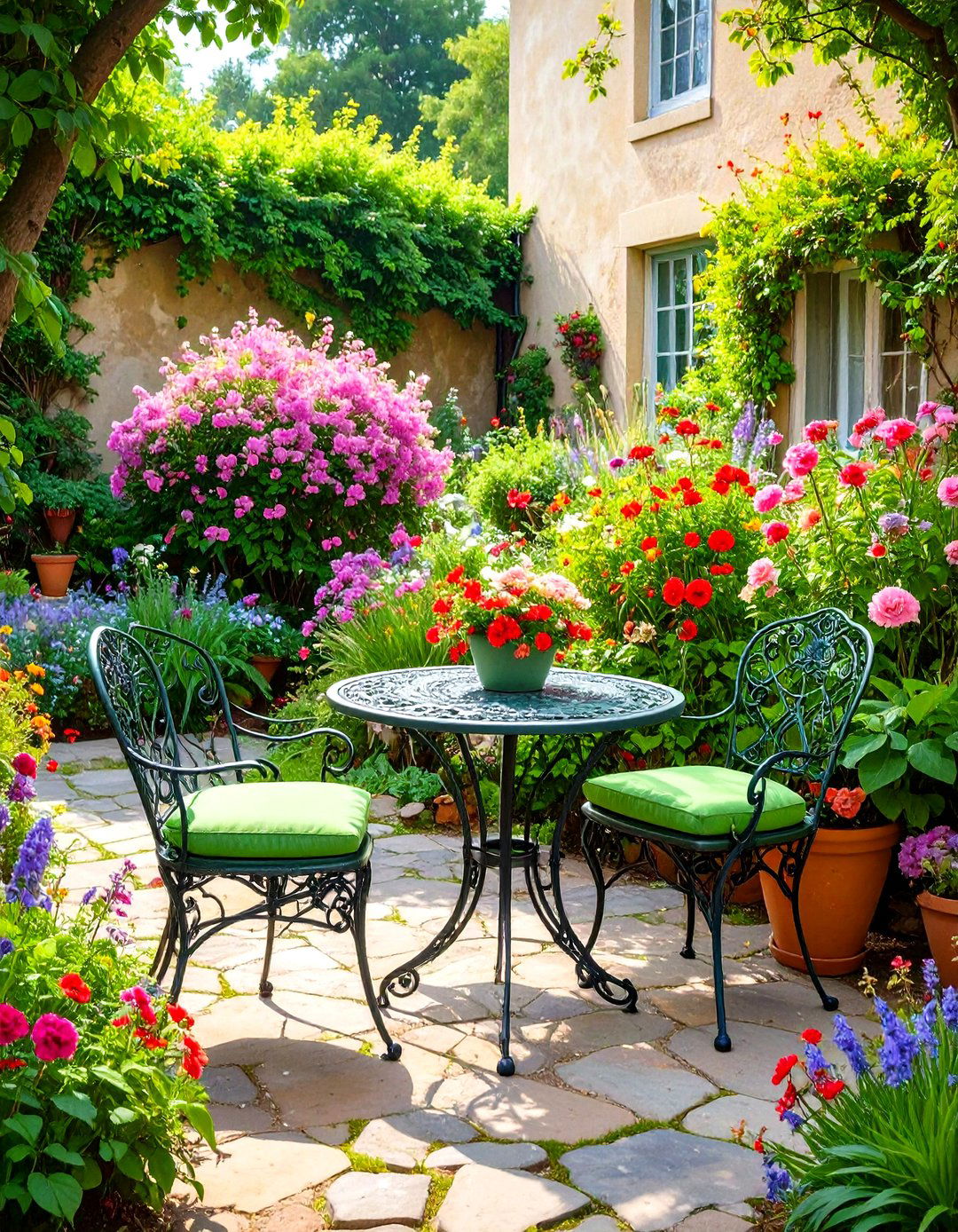 Opting for a Bistro Table and Chairs Set - 30 small backyard patio ideas