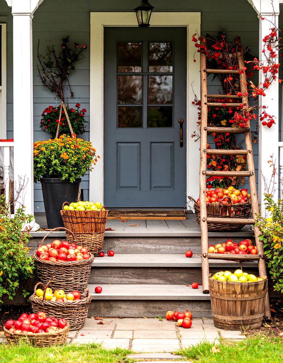 Orchard Inspired Front Porch - 30 front porch fall decorating ideas