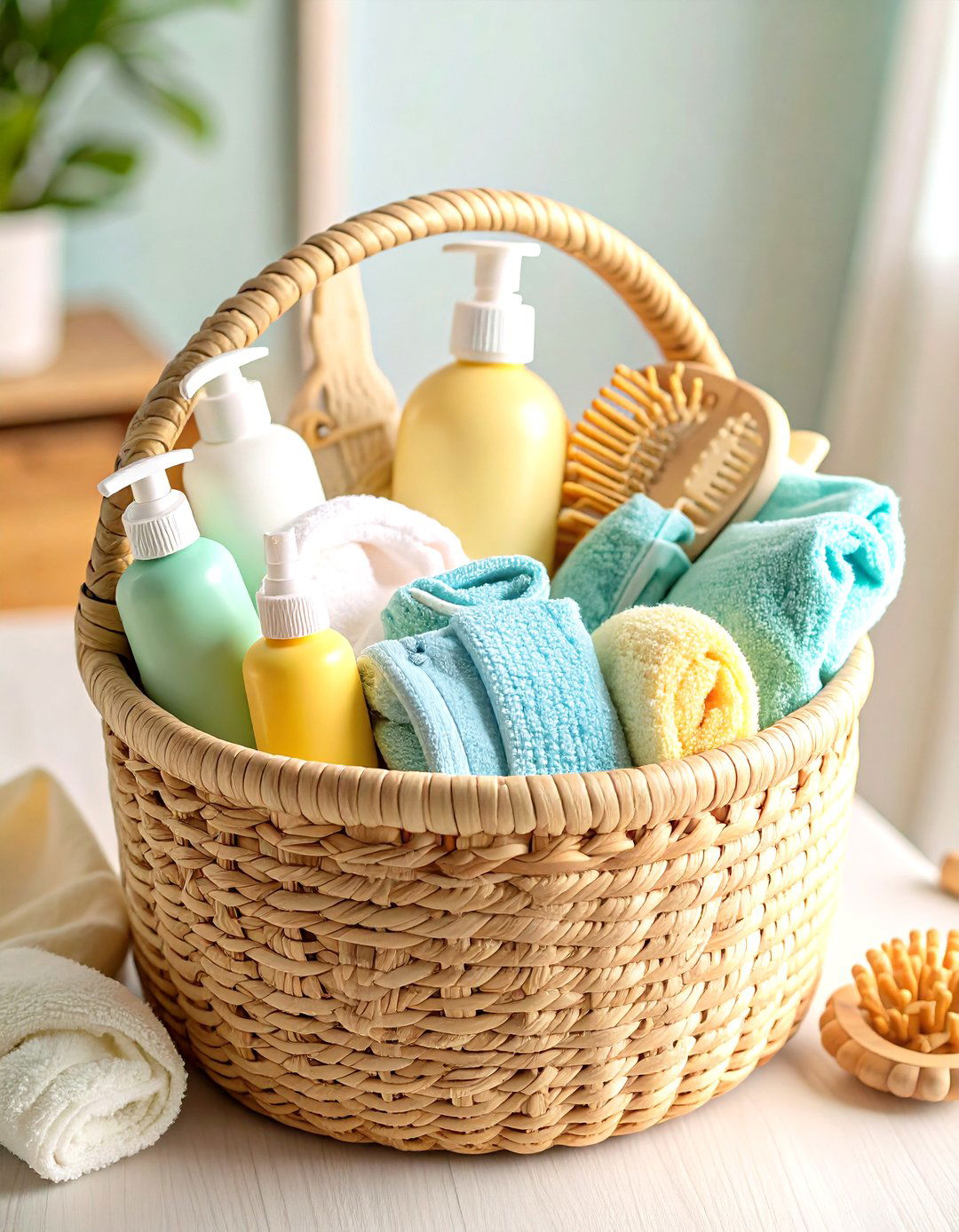 Organic Baby Essentials Hamper - 30 gift basket baby shower gift ideas