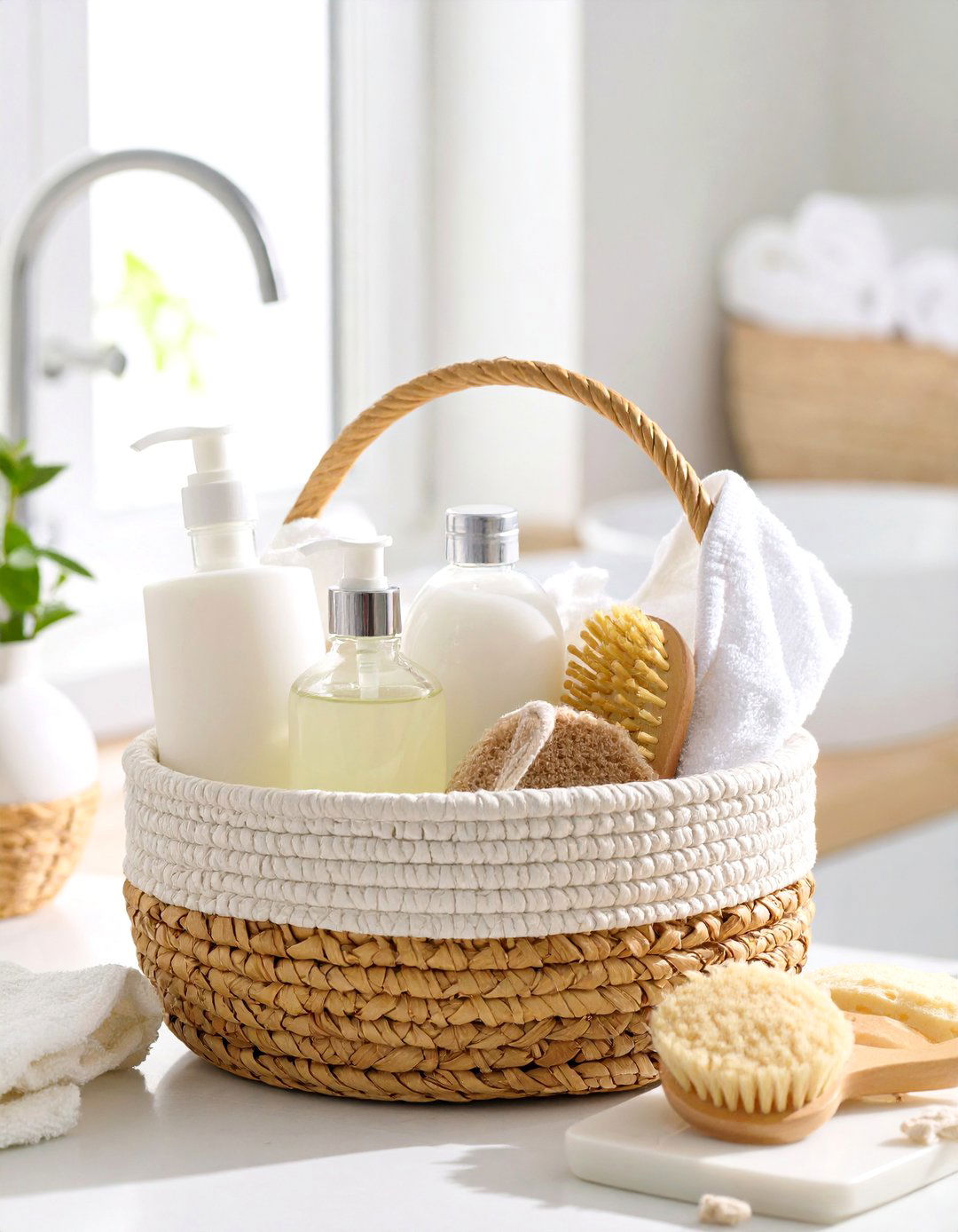 Organic Baby Skincare Basket - 30 unique baby shower basket ideas