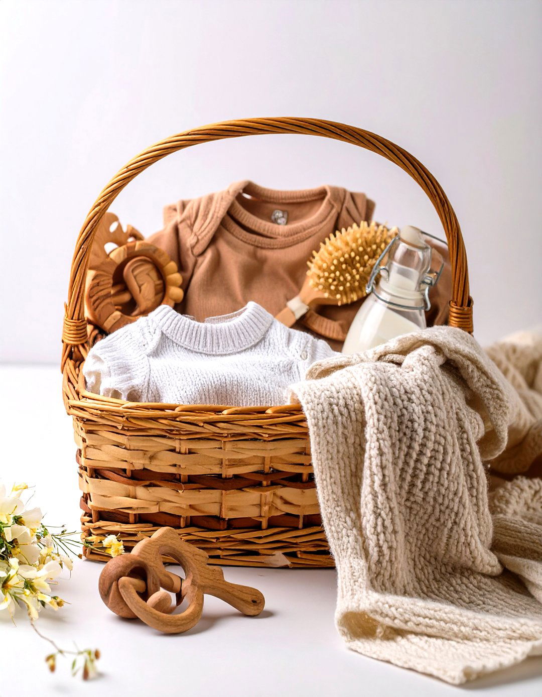 Organic Baby Welcome Basket - 30 baby shower basket ideas