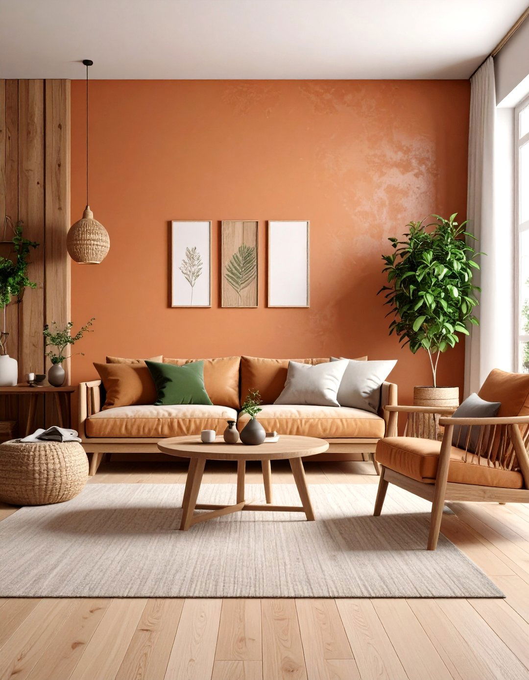 Organic Limewash Living Room Wall - 30 accent wall ideas for living room
