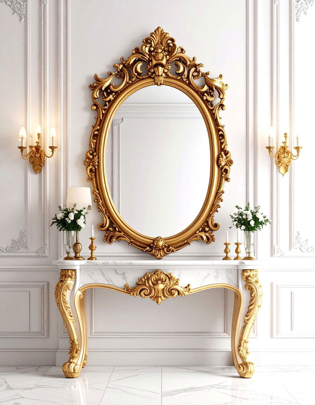 Ornate Gilded Rococo Mirrors - 30 rococo interior design ideas