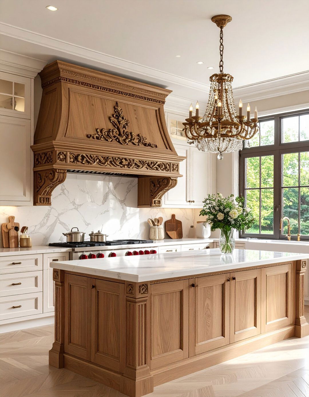 Ornate Traditional Kitchen Vent Hood - 30 kitchen vent hood ideas