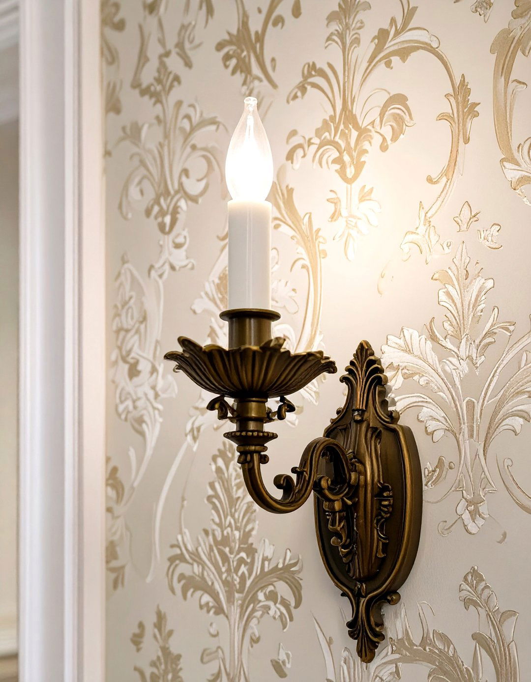 Ornate Vintage Style Wall Sconce - 30 small entryway lighting ideas