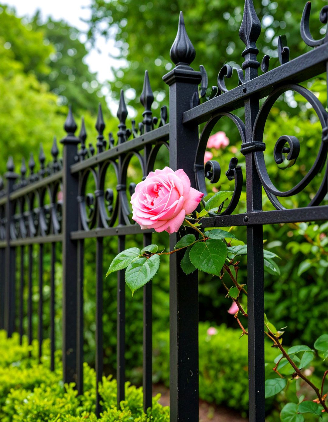 Ornate Wrought Iron Garden Fencing - 30 garden fencing ideas