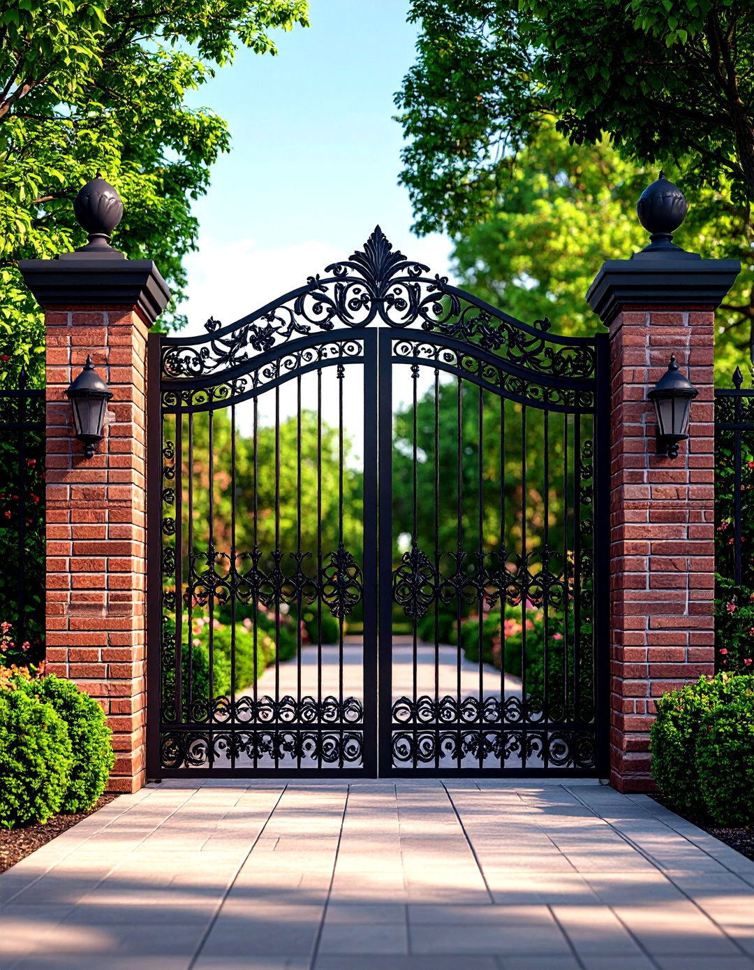 Ornate Wrought Iron Garden Gate - 30 garden gate ideas