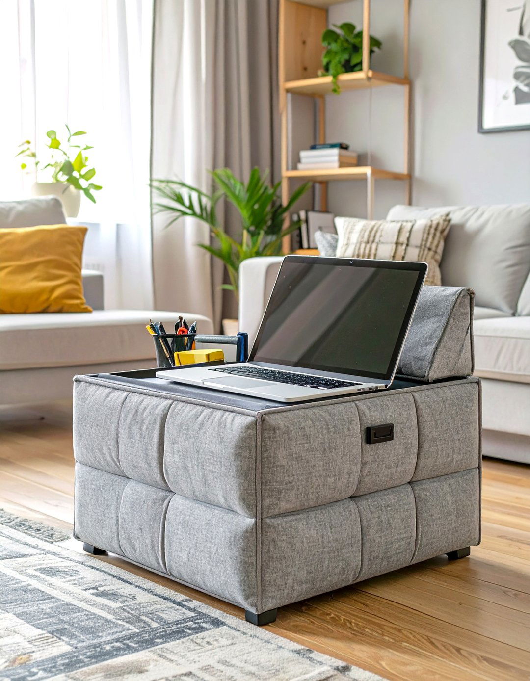 Ottoman with Storage Small Office - 30 small office ideas for work