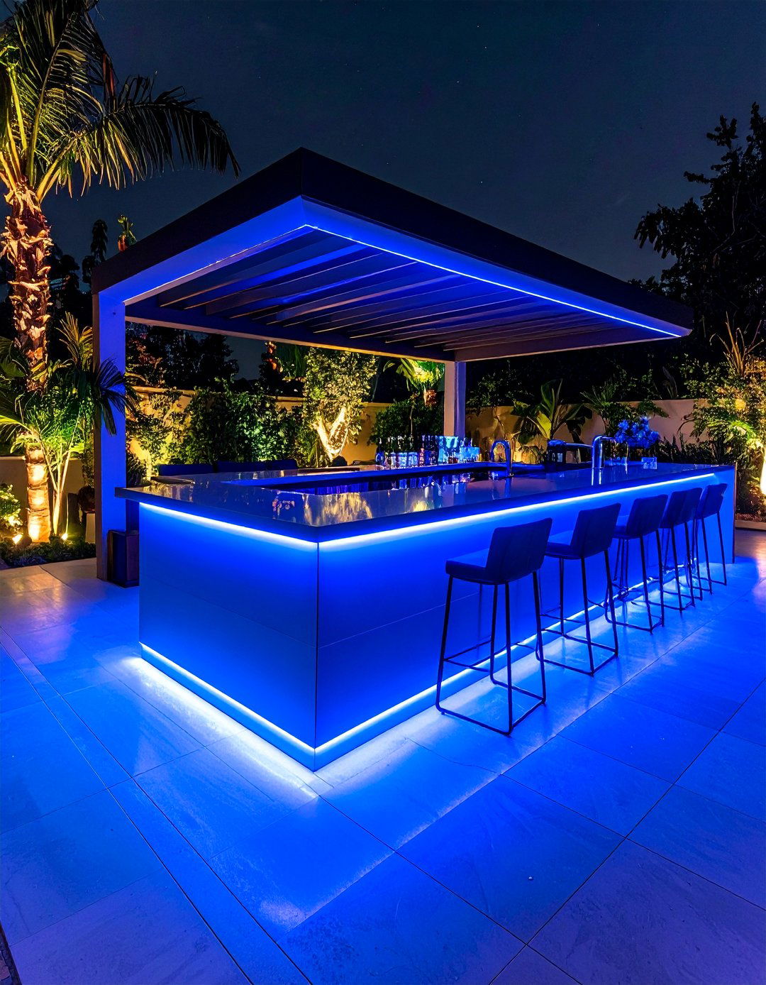 Outdoor Bar Top Lighting - 30 backyard lighting ideas