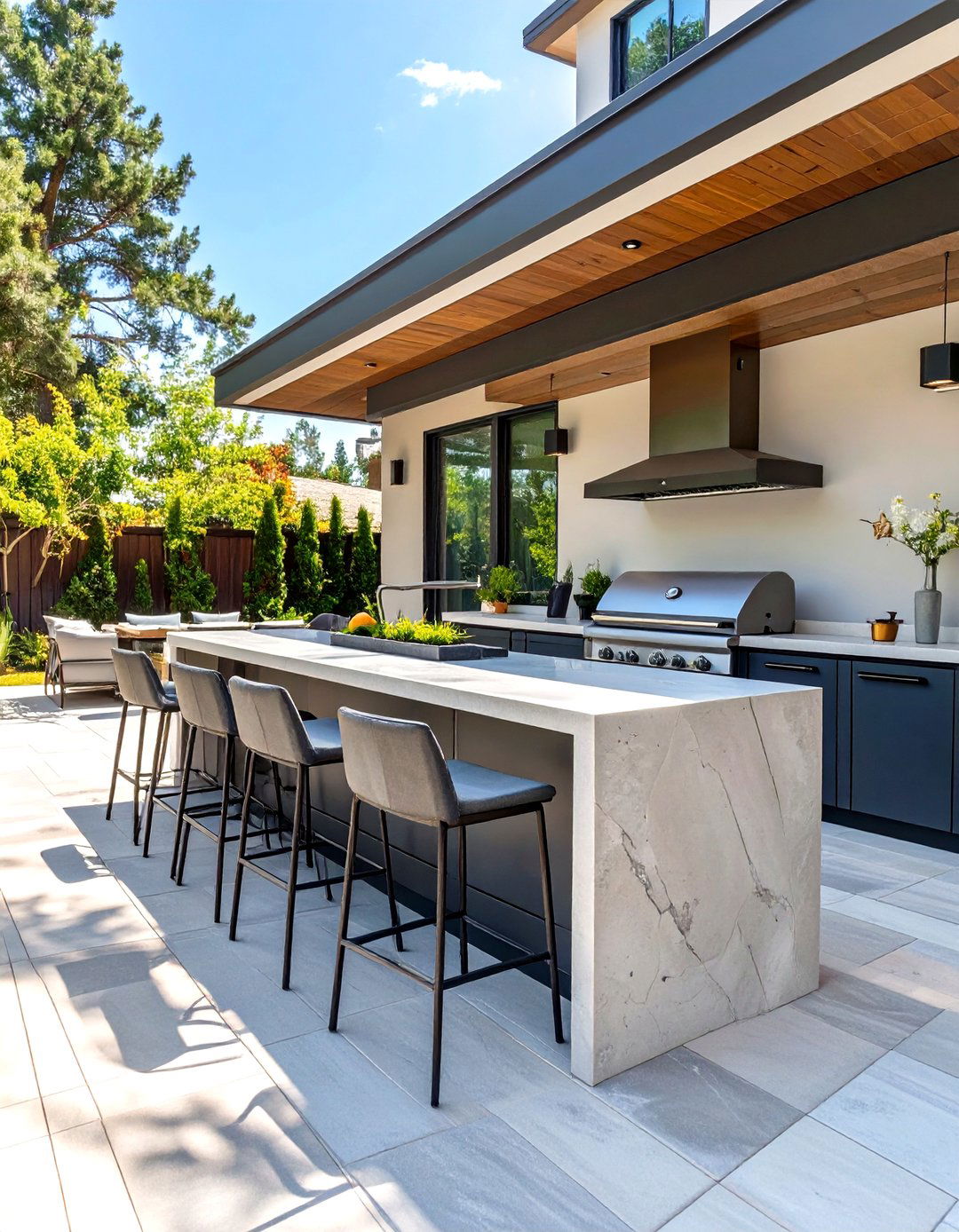 Outdoor Bar and Grilling Station - 30 outdoor living space ideas