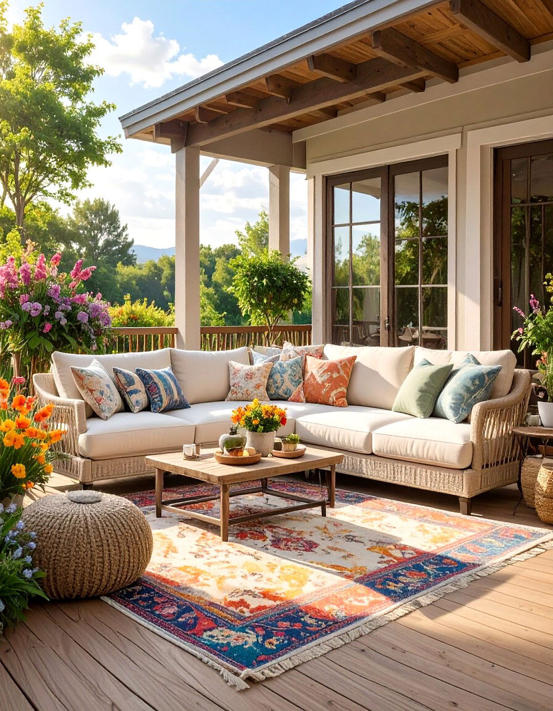 Outdoor Carpet for Decks - 30 deck floor covering ideas