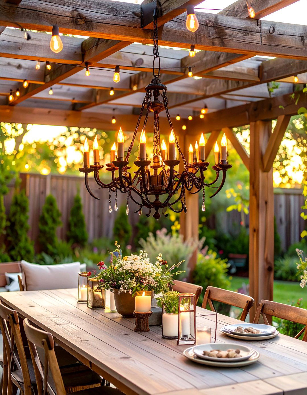 Outdoor Chandelier - 30 outdoor decor ideas