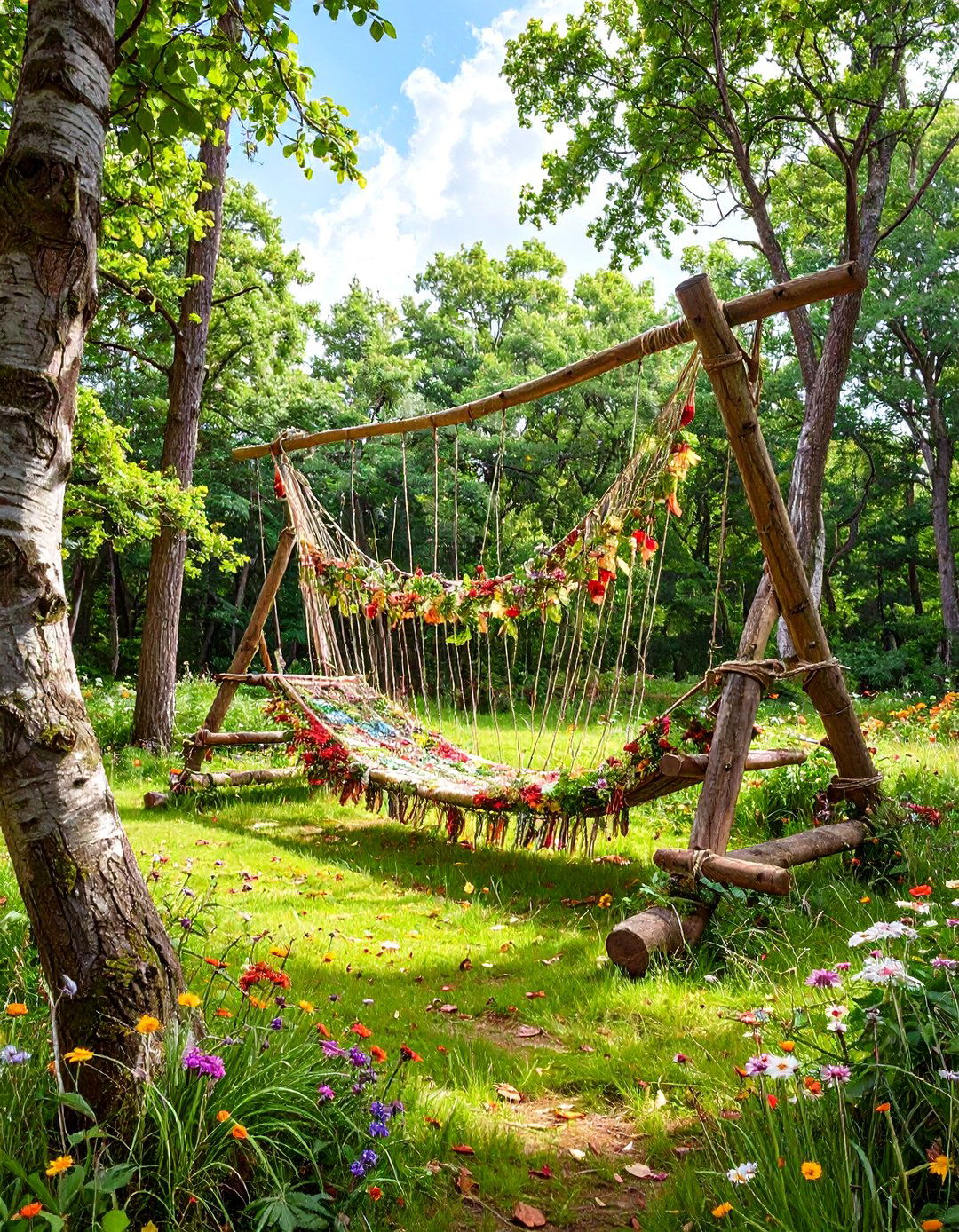 Outdoor Classroom Nature Weaving Loom - 30 outdoor classroom ideas