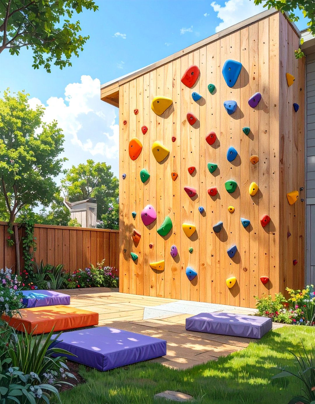 Outdoor Climbing Wall or Bouldering Area - 30 outdoor gym ideas