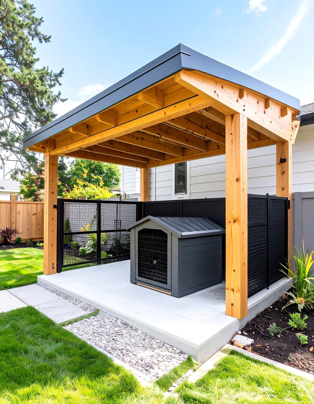 Outdoor Dog Kennel Under a Raised Porch - 30 outdoor dog kennel ideas