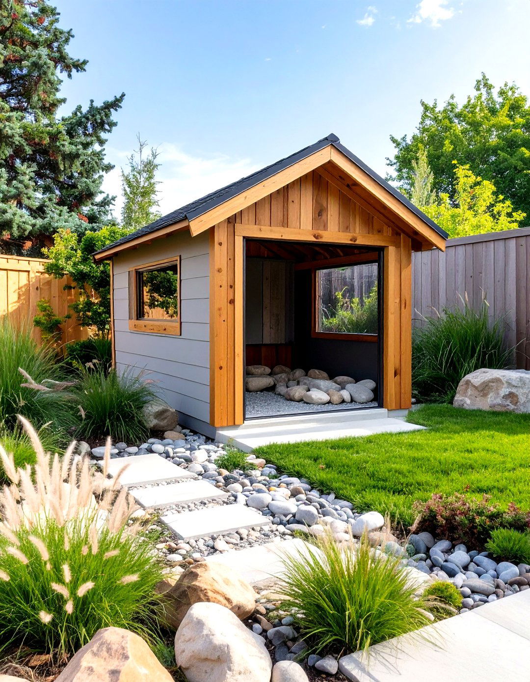 Outdoor Dog Kennel with Natural Landscaping - 30 outdoor dog kennel ideas
