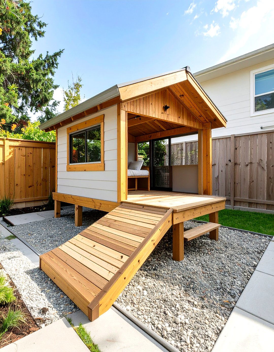 Outdoor Dog Kennel with a Split Level Design - 30 outdoor dog kennel ideas