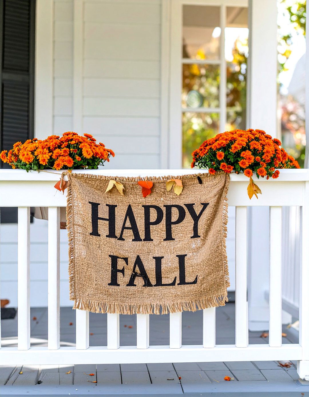 Outdoor Fall Banner or Bunting - 30 outdoor fall decor ideas