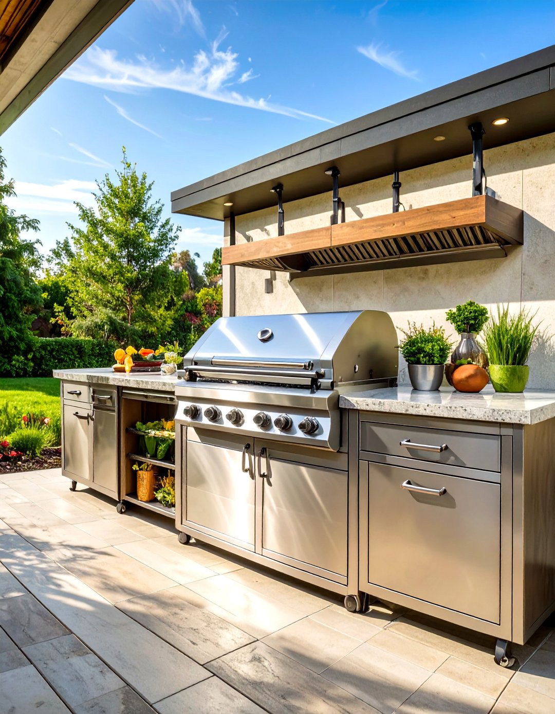 Outdoor Grill with Stainless Steel Cabinetry - 30 outdoor grill ideas