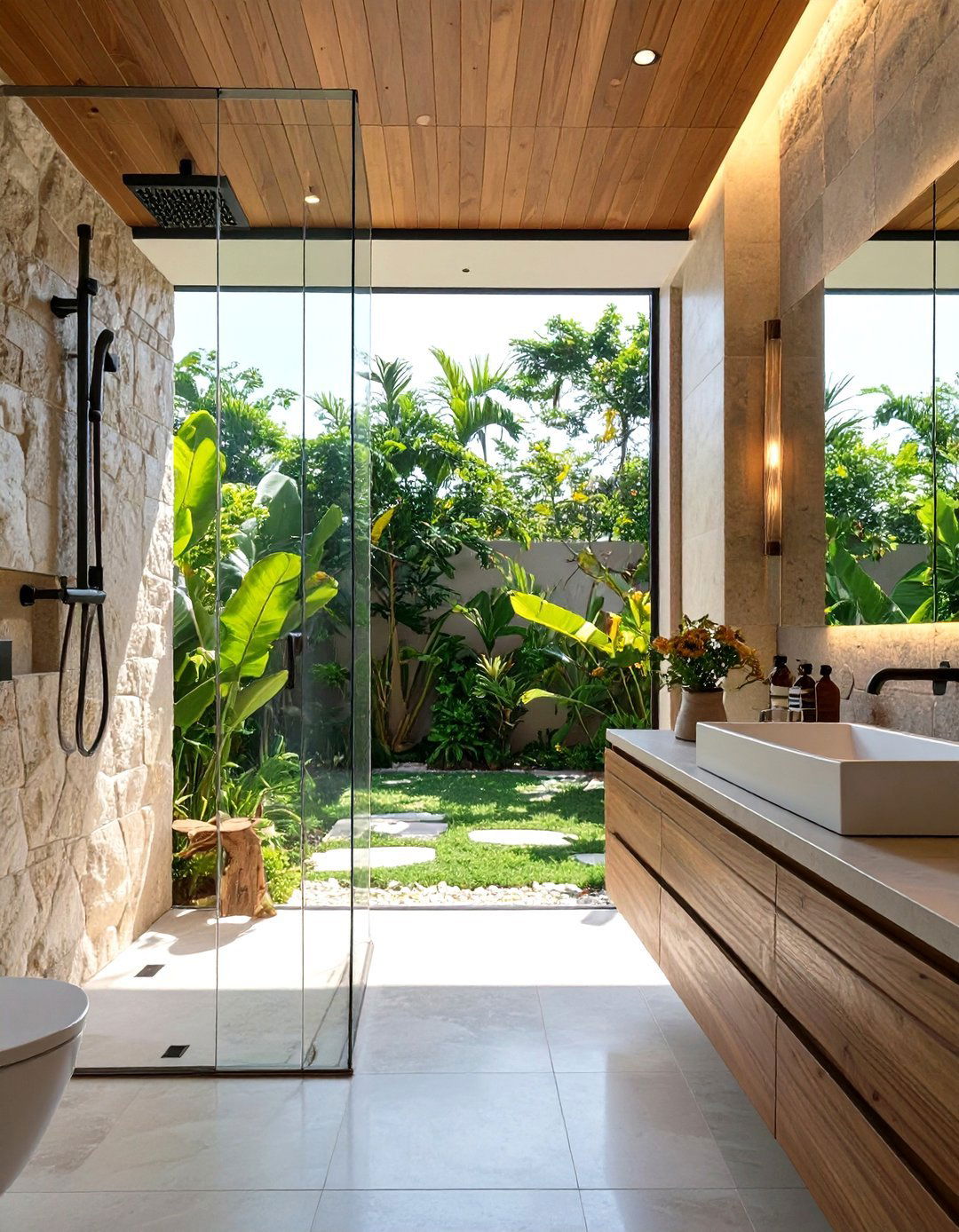Outdoor Inspired Bathroom - 30 mens bathroom ideas