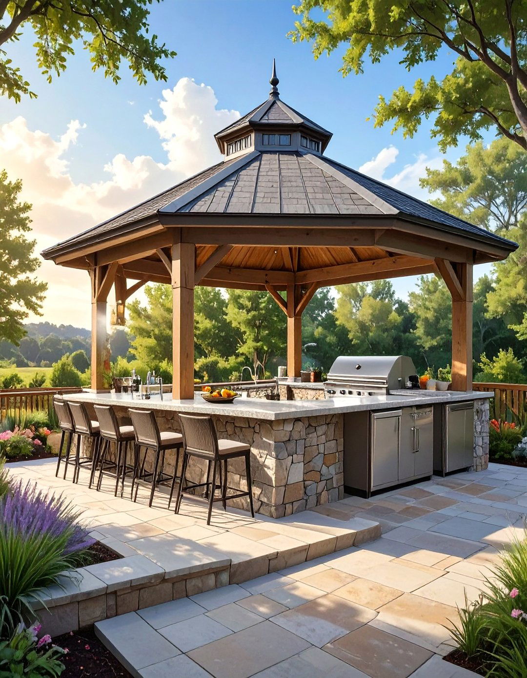 Outdoor Kitchen Deck Gazebo - 30 deck gazebo ideas