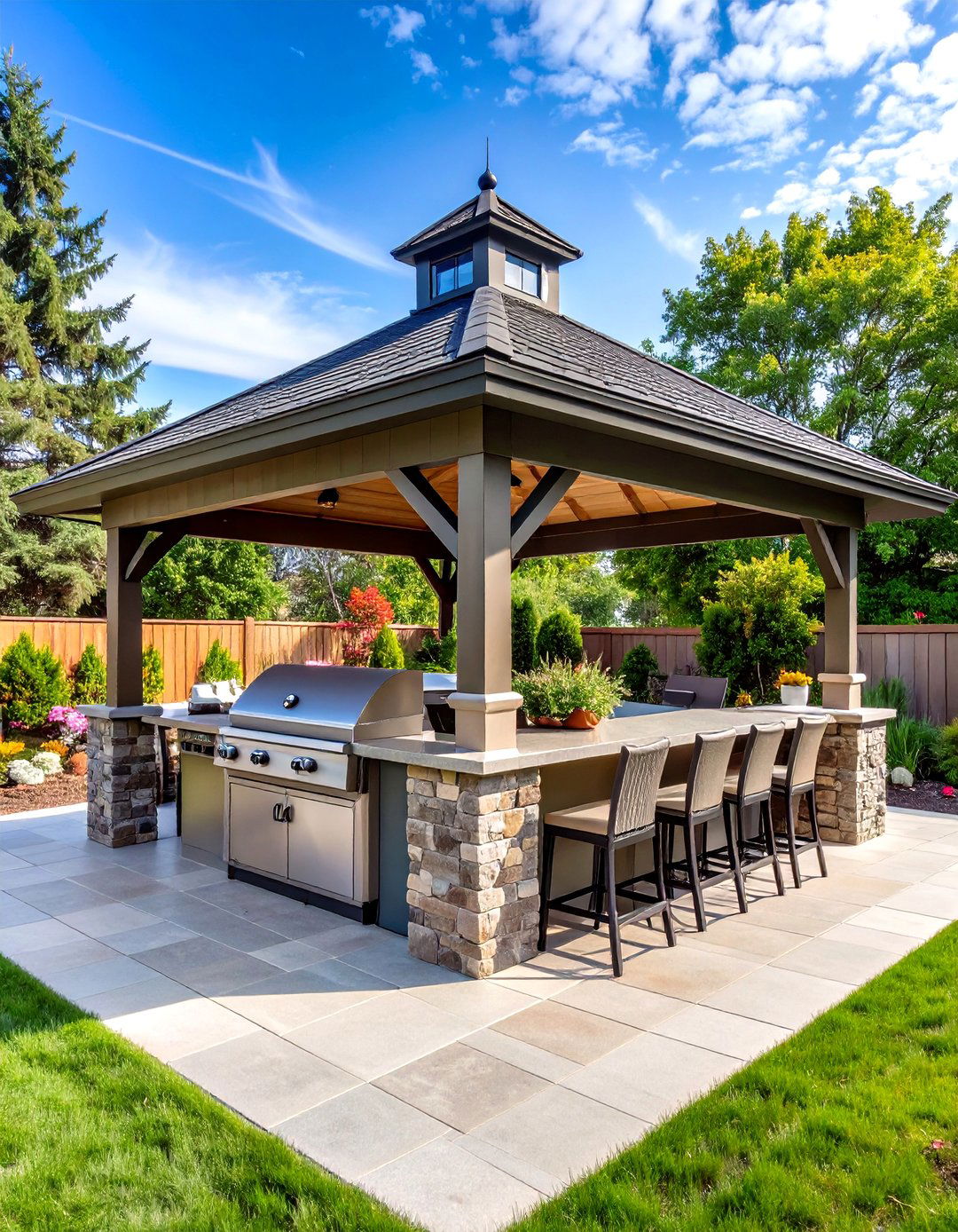 Outdoor Kitchen Gazebo - 30 backyard gazebo ideas