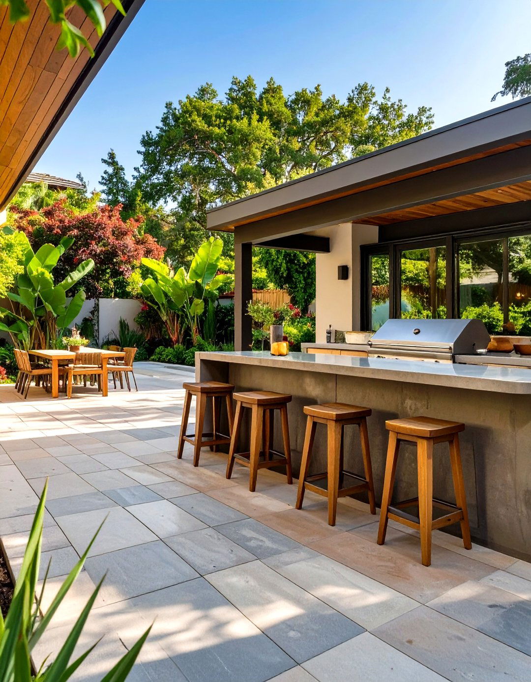 Outdoor Kitchen and Bar Area - 30 outdoor landscaping ideas