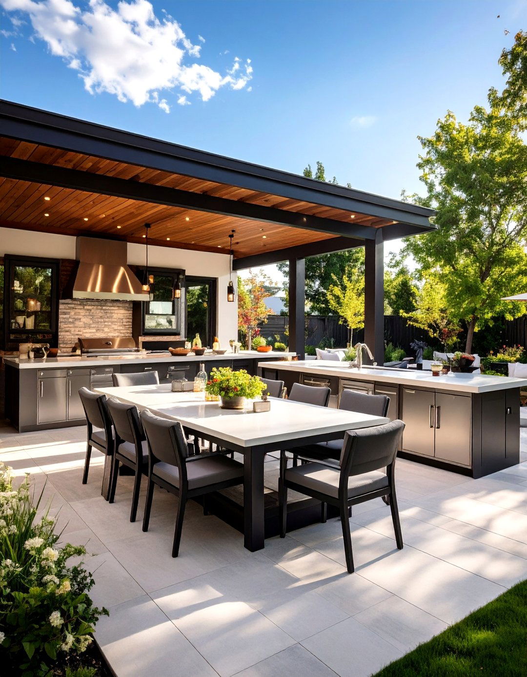 Outdoor Kitchen and Dining Blueprint - 30 backyard design software ideas