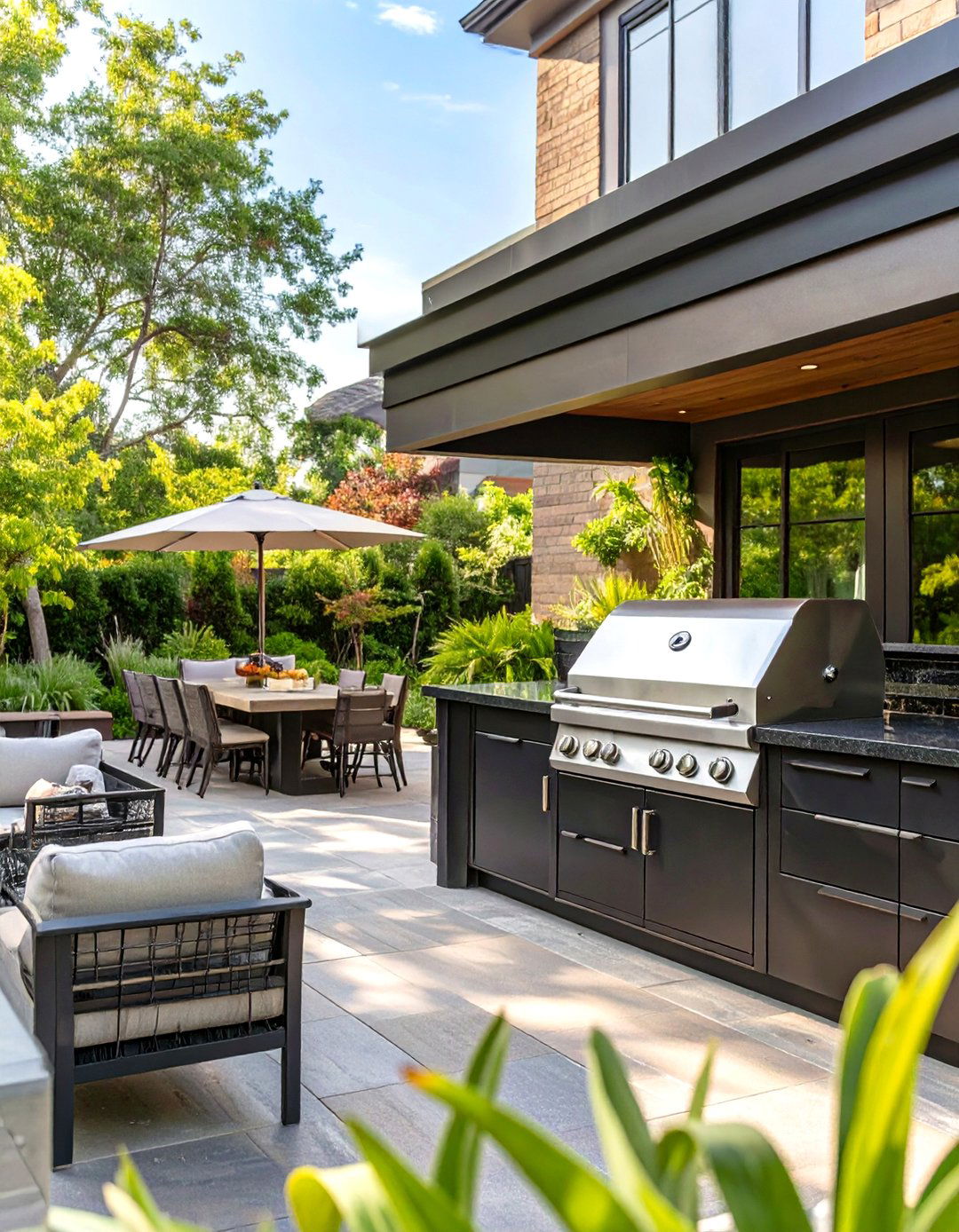 Outdoor Kitchen with a Smoker - 30 outdoor kitchens ideas