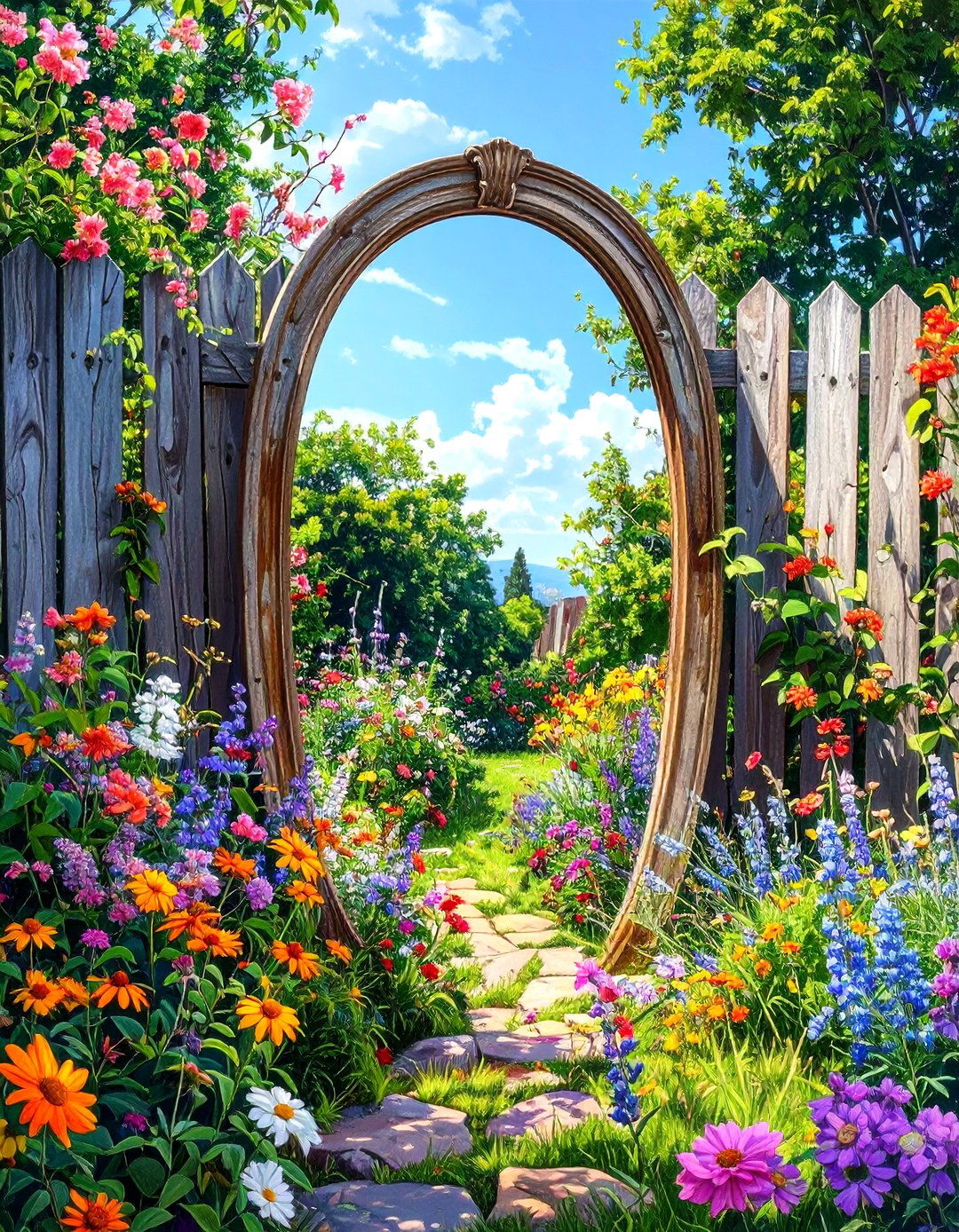 Outdoor Mirror Illusion - 30 small backyard landscape ideas