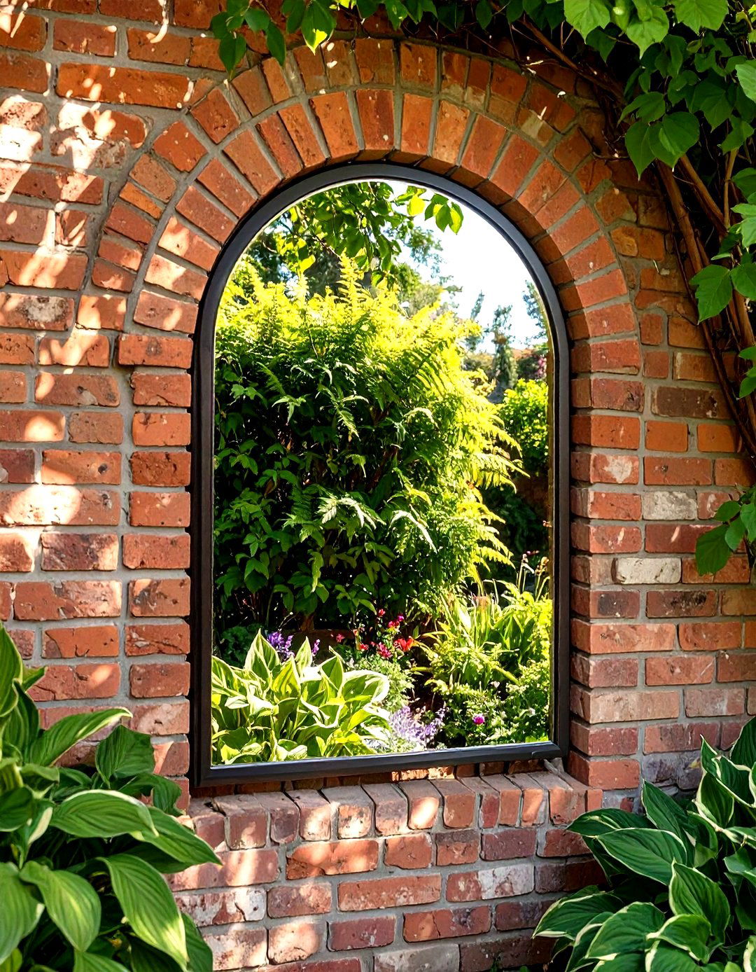 Outdoor Mirror to Create Illusions - 30 simple garden ideas