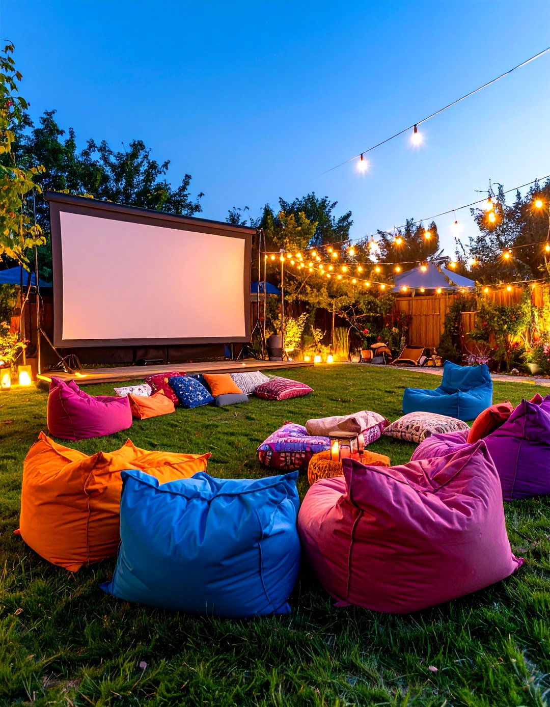 Outdoor Movie Night Setup - 30 outdoor sitting area ideas