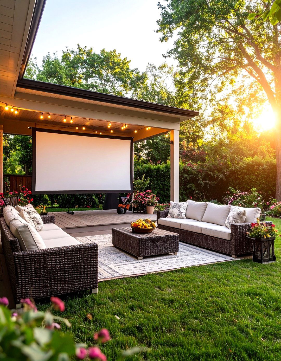 Outdoor Movie Theater - 30 3 season porch ideas