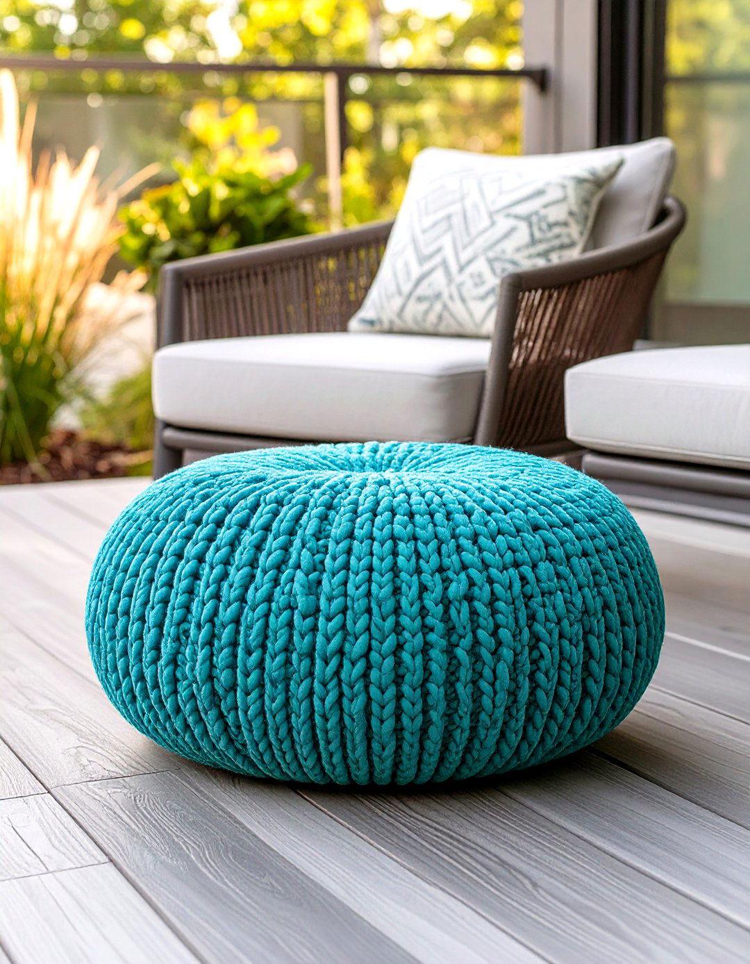 Outdoor Pouf Ottoman - 30 outdoor furniture ideas