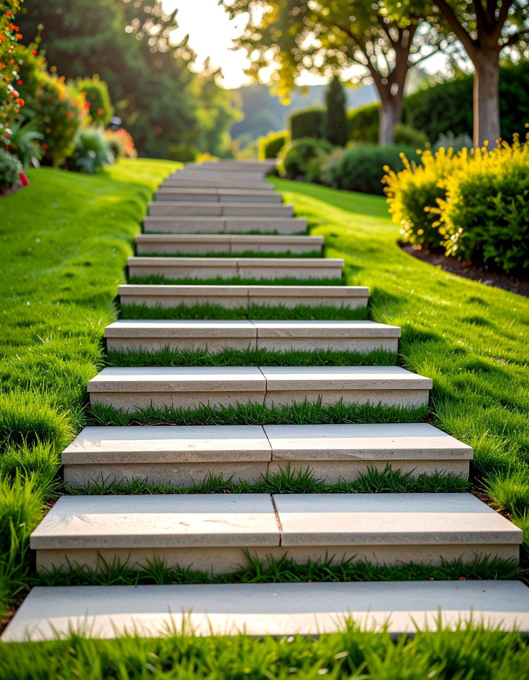 Outdoor Steps with Grass Risers - 30 outdoor steps ideas