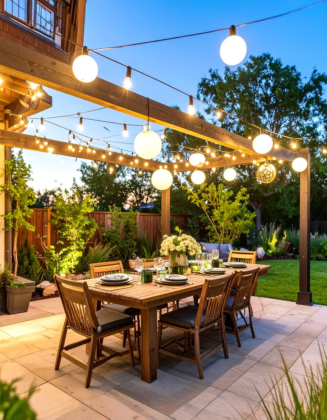 Outdoor String Light Canopy - 30 outdoor decor ideas