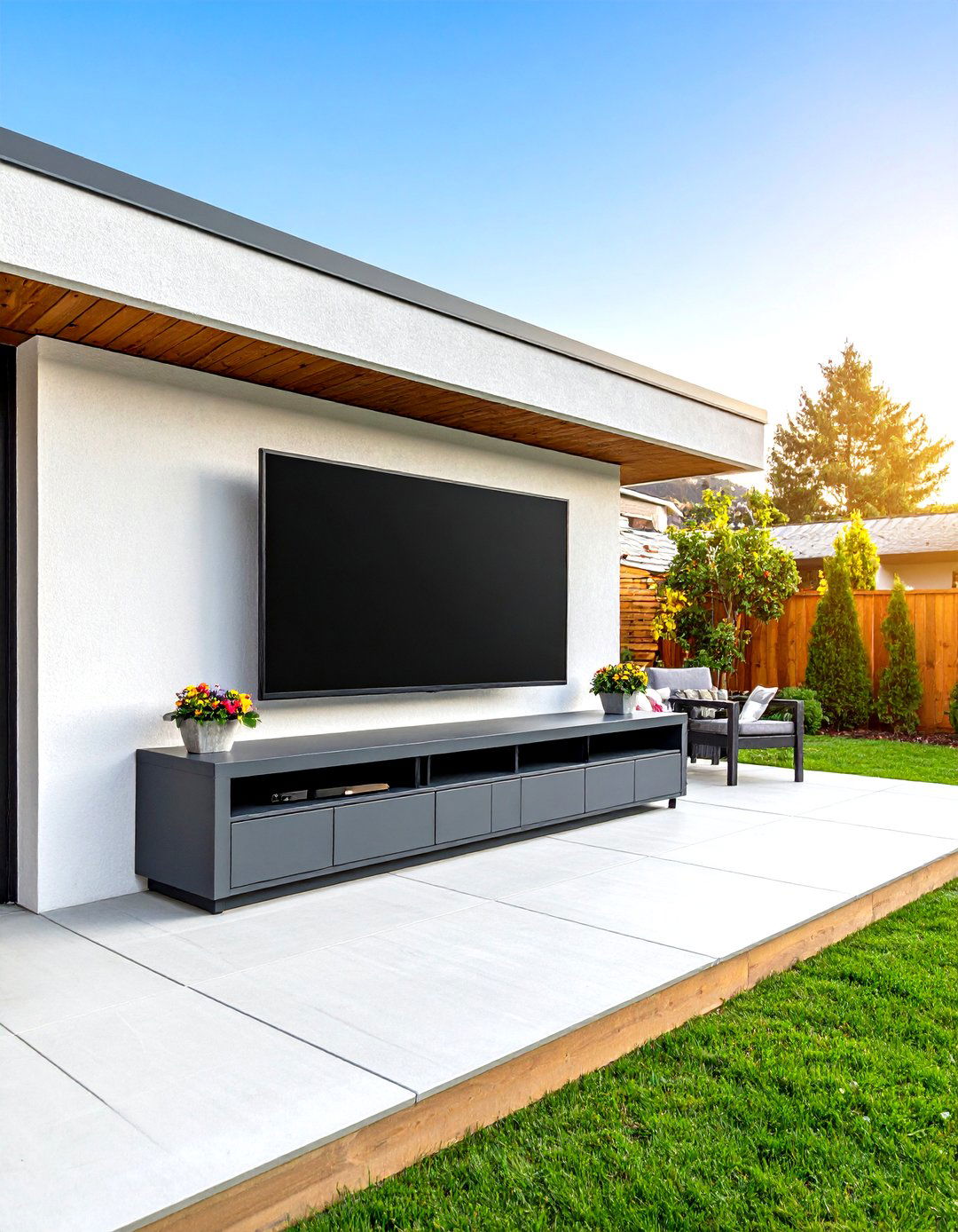 Outdoor TV Mount in a Weatherproof Enclosure - 30 outdoor tv mount ideas