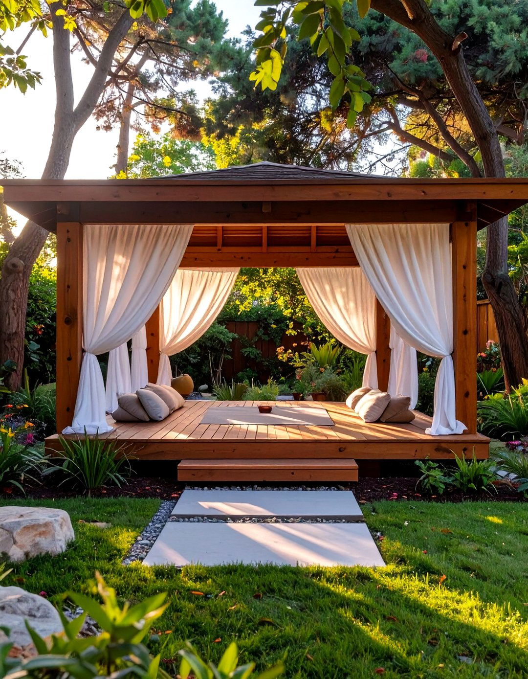 Outdoor Yoga and Meditation Pavilion - 30 backyard pavilion ideas