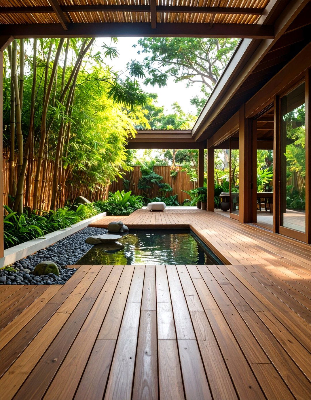 Outdoor Yoga and Wellness Deck - 30 covered back porch ideas