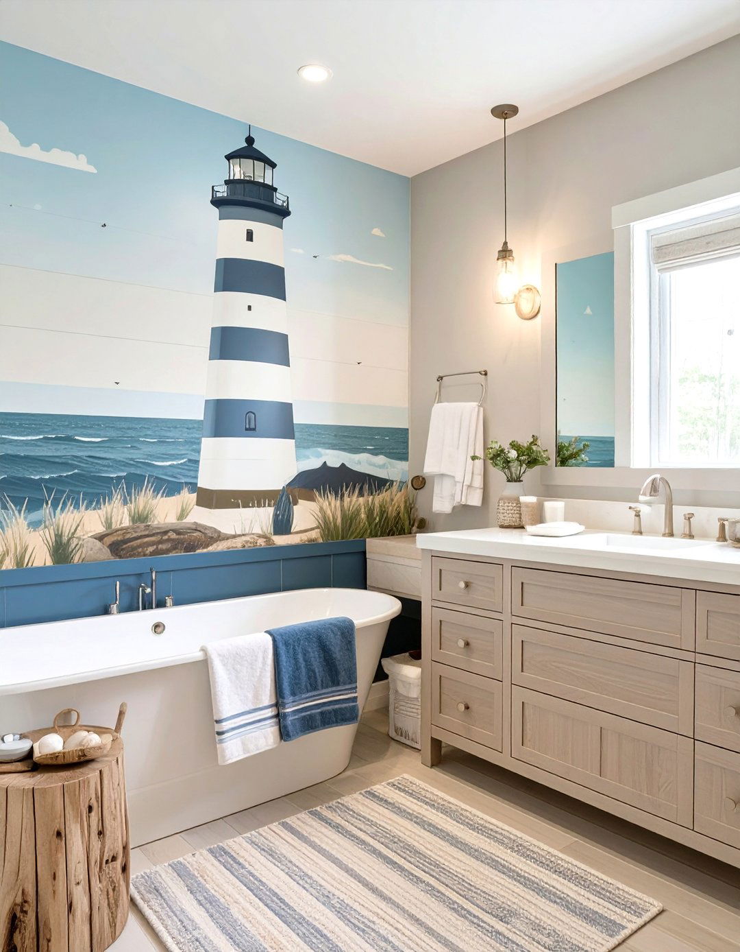 Outer Banks Lighthouse Bathroom - 30 kids bathroom ideas