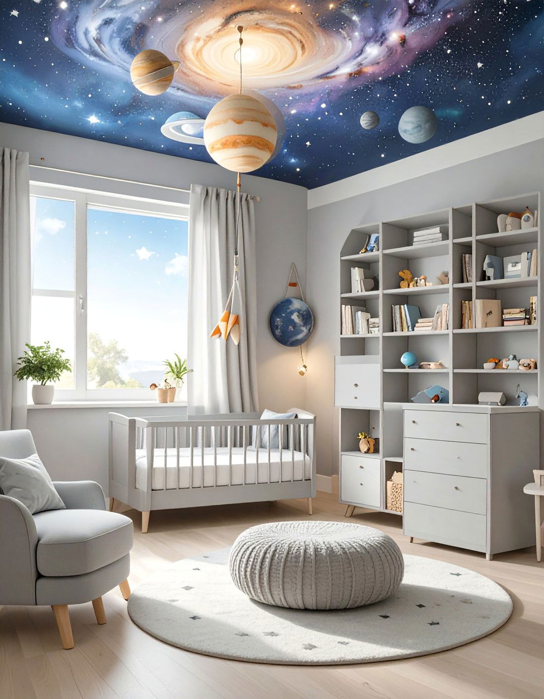 Outer Space Explorer Baby Room - 30 baby room decor ideas