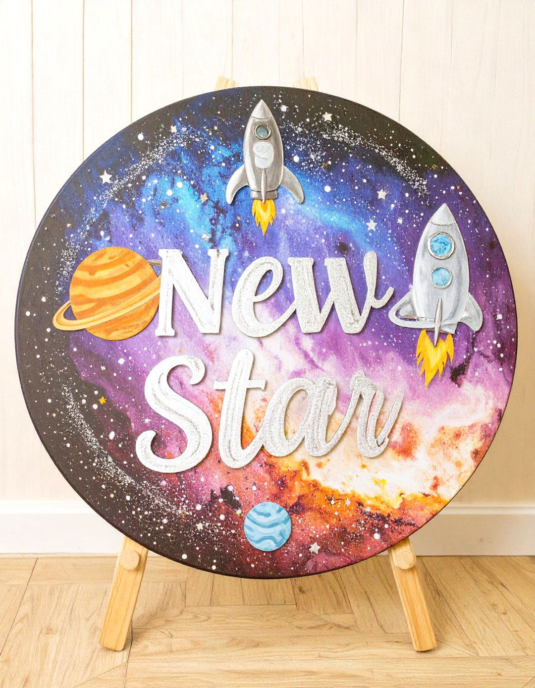 Outer Space New Star Sign - 30 baby shower sign ideas