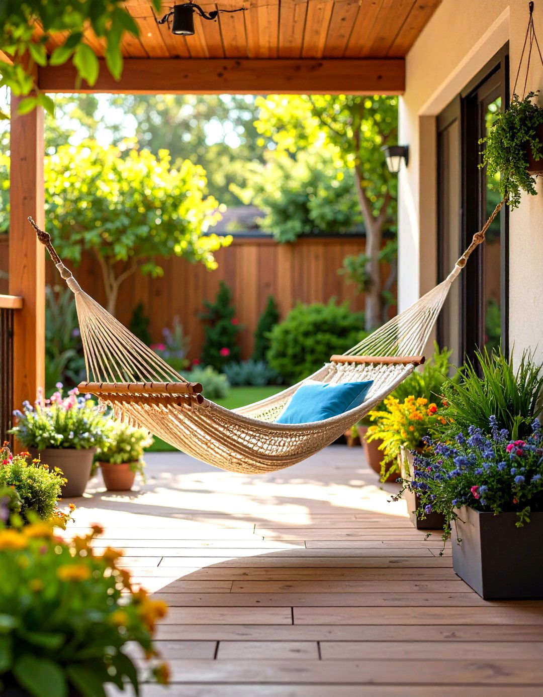 Outside Patio with a Hammock Stand - 30 outside patio ideas