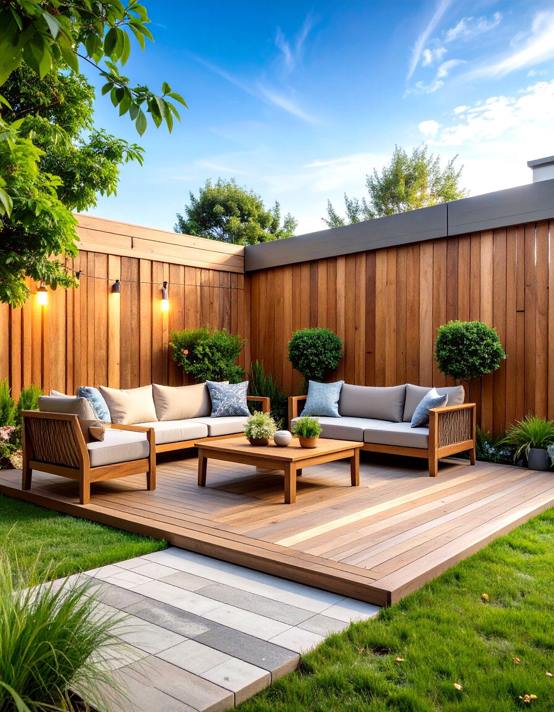 Outside Patio with a Privacy Screen - 30 outside patio ideas
