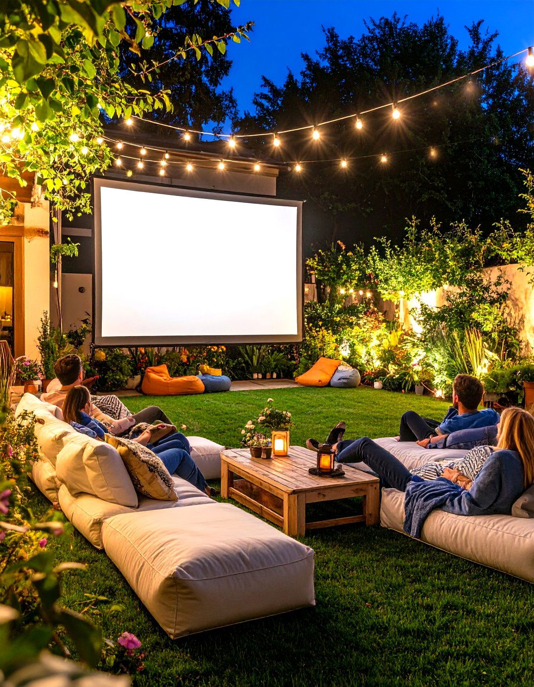 Outside Patio with a Projection Screen - 30 outside patio ideas