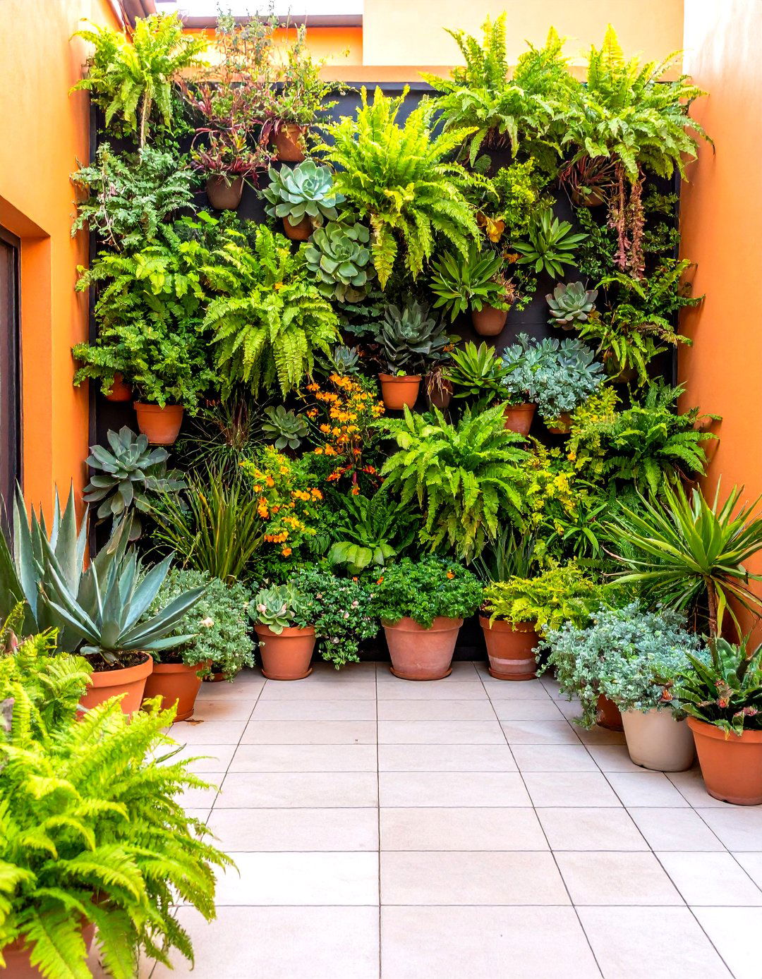 Outside Patio with a Vertical Garden - 30 outside patio ideas