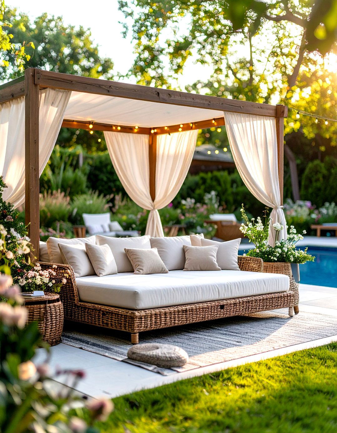 Outside Patio with an Outdoor Daybed - 30 outside patio ideas